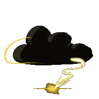 Cloud Lightning Sticker