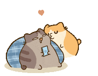 Cat Kiss Sticker by Bichi Mao