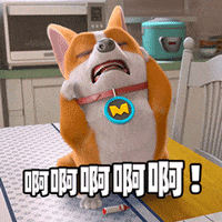 mocoaifay animation dog cartoon corgi GIF