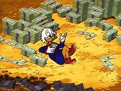 counting money Scrooge McDuck