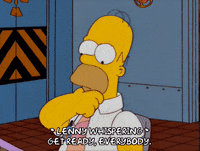 contemplating homer simpson GIF