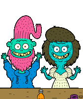 Cartoon Ghost Sticker by Augenblick Studios