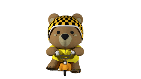 Bear Riding Sticker by Carousel