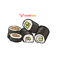 ventiieats love food delivery kitchen Sticker