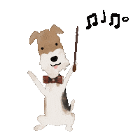 Singing Dog Sticker