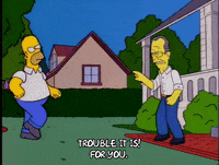 homer simpson fight GIF