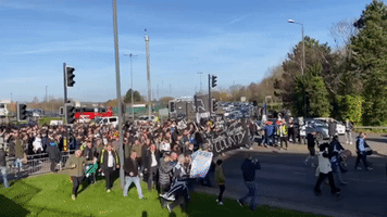 Thousands of Derby County Fans March Through City in Support of Club