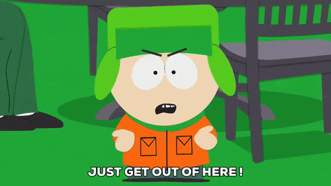get out of here kyle broflovski GIF by South Park 
