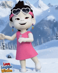 Snowy Day Girl Dancing GIF by Zhotcita