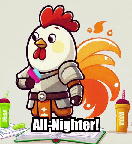 All-Nighter Night GIF by Zorooster