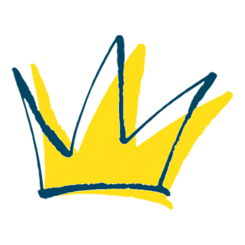 King_of_the_lake yellow queen king crown Sticker
