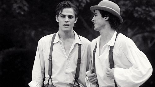 the vampire diaries salvatore brothers GIF