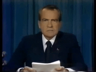 Resigning Richard Nixon GIF