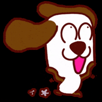 tinkygram dog running fast away GIF