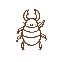 Happy Stag Beetle Sticker