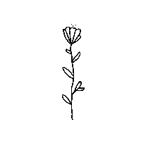 Black And White Flower Sticker