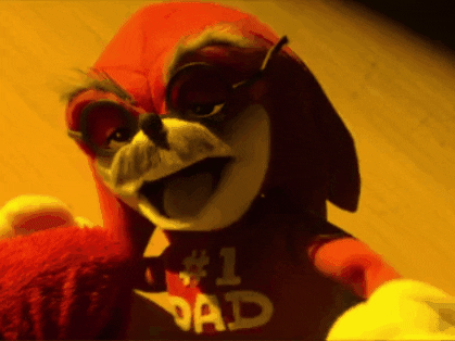 maxlefou giphygifmaker sonic puppet knuckles GIF