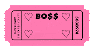 Pink Admits One Sticker by Makai