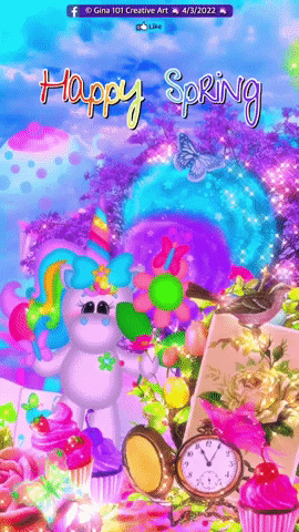 Gina101creative spring unicorn sparkles gina 101 creative GIF