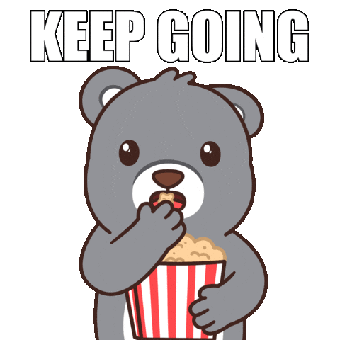 Teddy Bear Popcorn Sticker by BEARISH