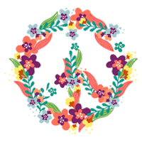 flower peace Sticker by HIPANEMA
