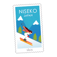 japan snow Sticker by The Luxe Nomad