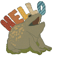 plouffffe hello hi good morning frog Sticker