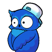 Owl Blush Sticker by BigBrains