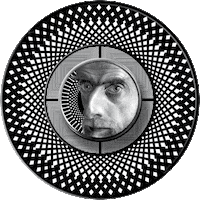 Op Art Face Sticker