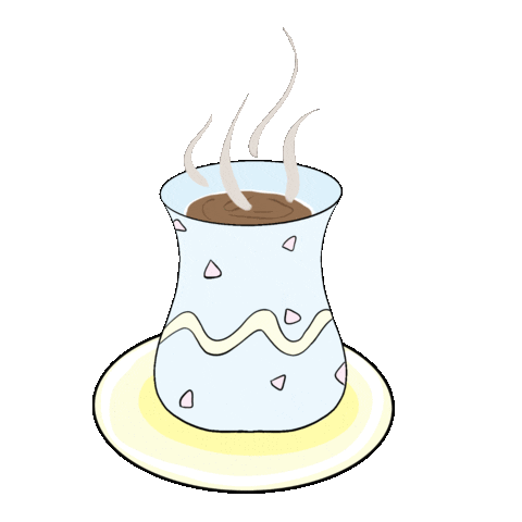 Illustrator_zamira giphyupload tea ramadan muslimah Sticker
