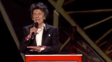 ronnie wood heart GIF by BRIT Awards