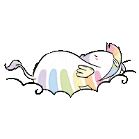 Good Night Rainbow Sticker by Pummeleinhorn