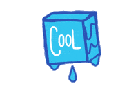 WunderDesing cool mood blue chill Sticker