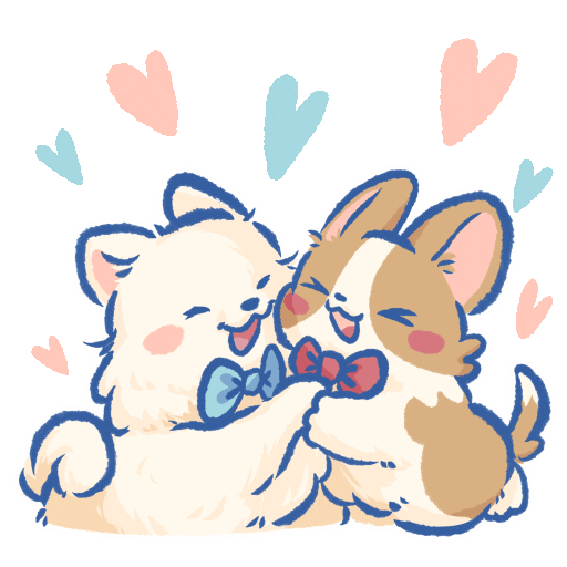 Friends Love Sticker by Lazy Corgi
