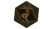 vjzotz loop 3d gold box Sticker