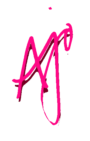 Hot Pink Neon Logo Sticker by Ajo NYC