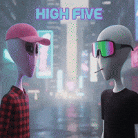 Excited Give Me Five GIF by Lonely Aliens