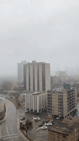 Snow Arrives in Winnipeg