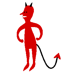 Demon Shoulder Sticker by pirogart