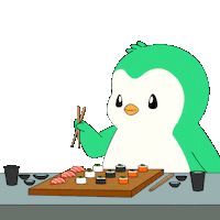 Hungry California Roll Sticker by Abster