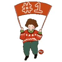 Sitting Number 1 Sticker