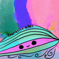 empresstrash happy smile glitch art clam GIF