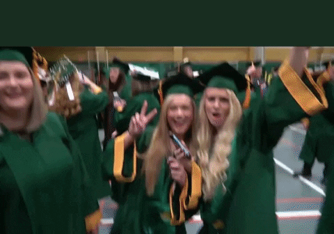 Celebrate Green And Gold GIF by Wright State University