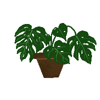 katemichelledesign green plant waving botanical Sticker