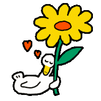 Flower Duck Sticker