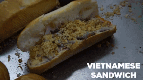 pumba_con giphygifmaker banh mi vietnamese sandwich street food tour GIF