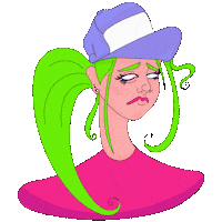 Sad Girl Sao Sticker