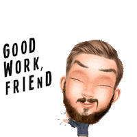 Geeryanimation Good Work Friend Sticker by Genies