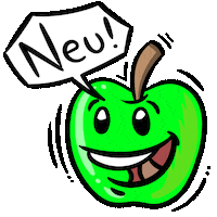 Neu Appel Sticker by Apfel essen nicht vergessen