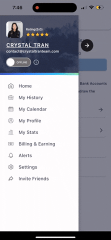 Showing Agent App GIF